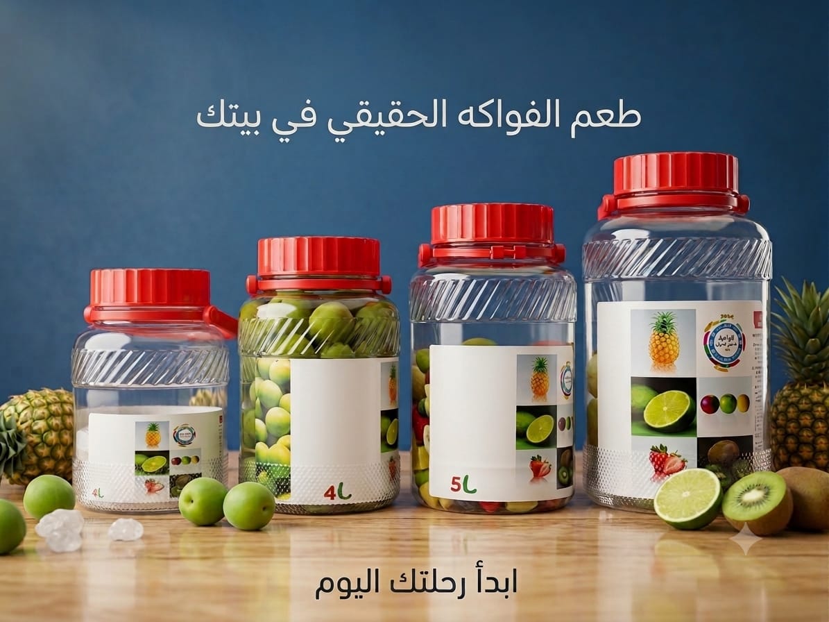 برطمان زجاج بيده احمر احجام
