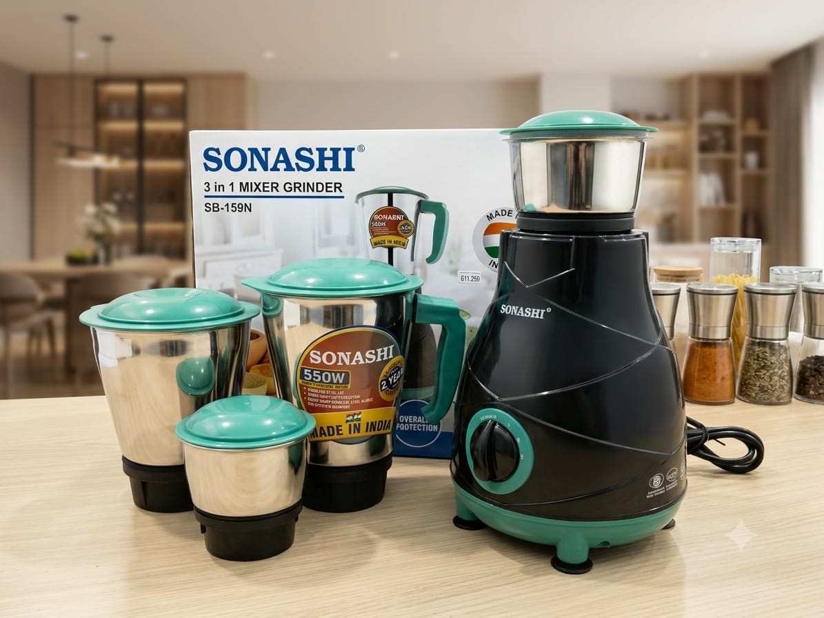 Sonashi 3-in-1 Mixer Grinder – SB-159N