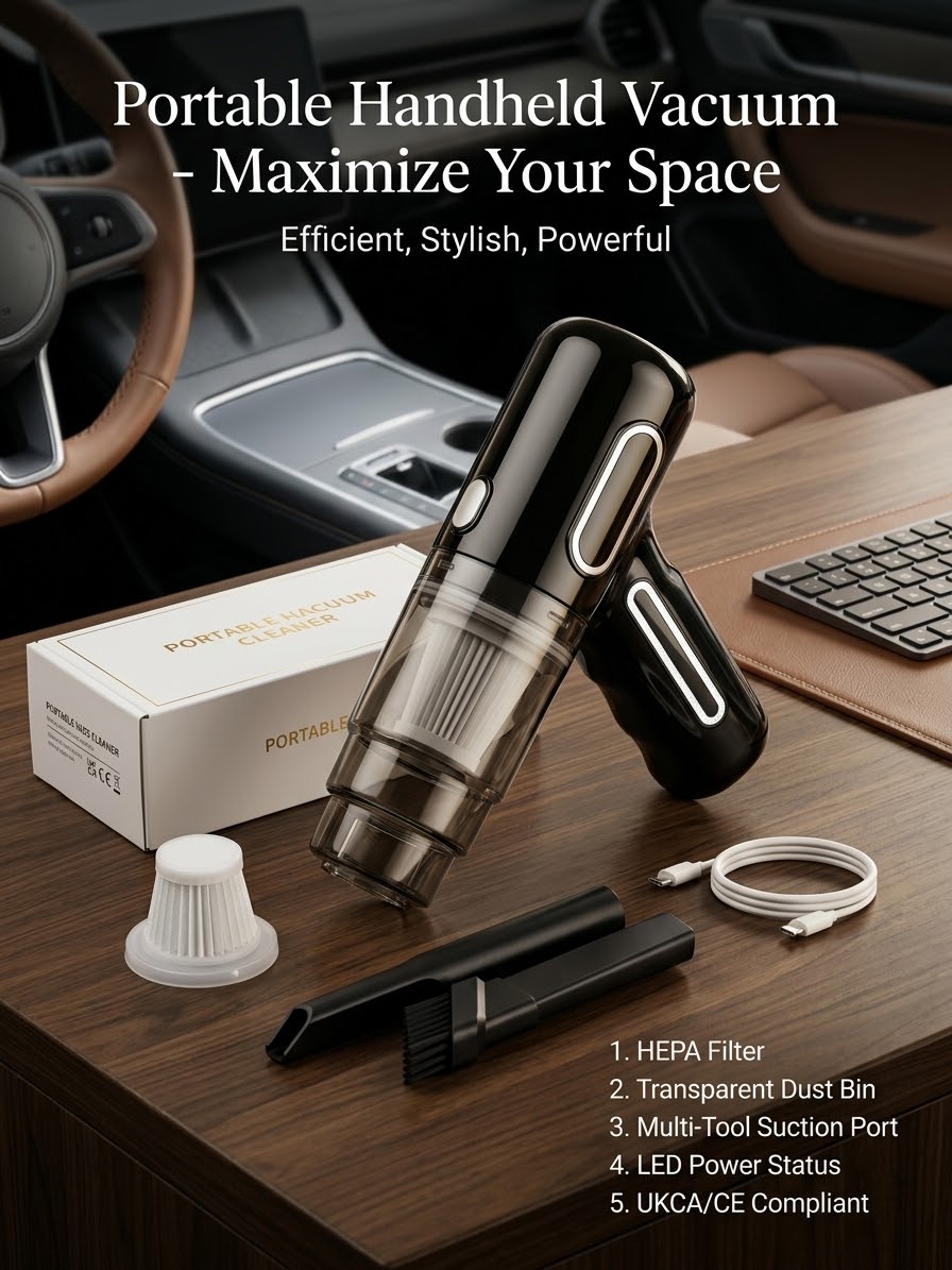 Maximize Your Space مكنسة يد محمولة