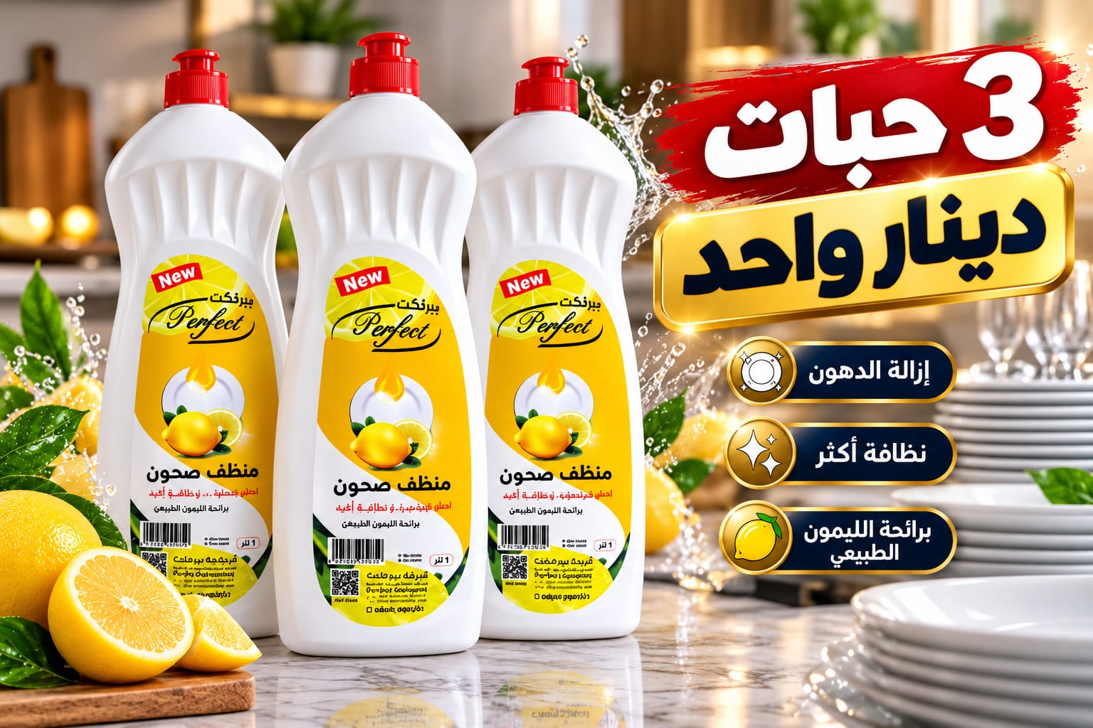 منظف صحون بيرفكت Perfect Dishwashing Liquid – 1L