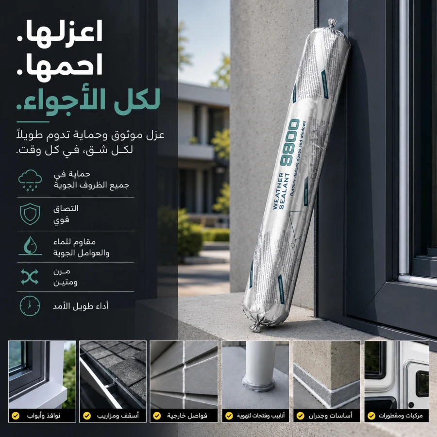 عازل سيلكون مادة مانعة للتسرب مقاومة للعوامل الجوية من السيليكون من شركة ذات المعالجة المحايدة 9900 S